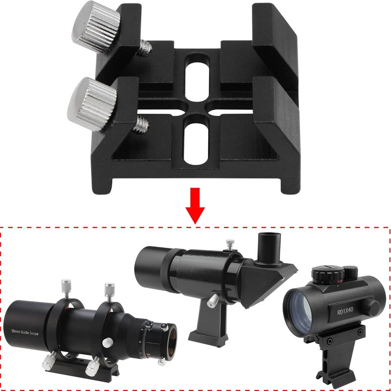 Tydeux Universal Dovetail Base for Finder Scope, Ideal Optical Telescope Finderscope Mount Bracket for Installation of Finder Scope Green Laser Pointer Bracket - Image 3